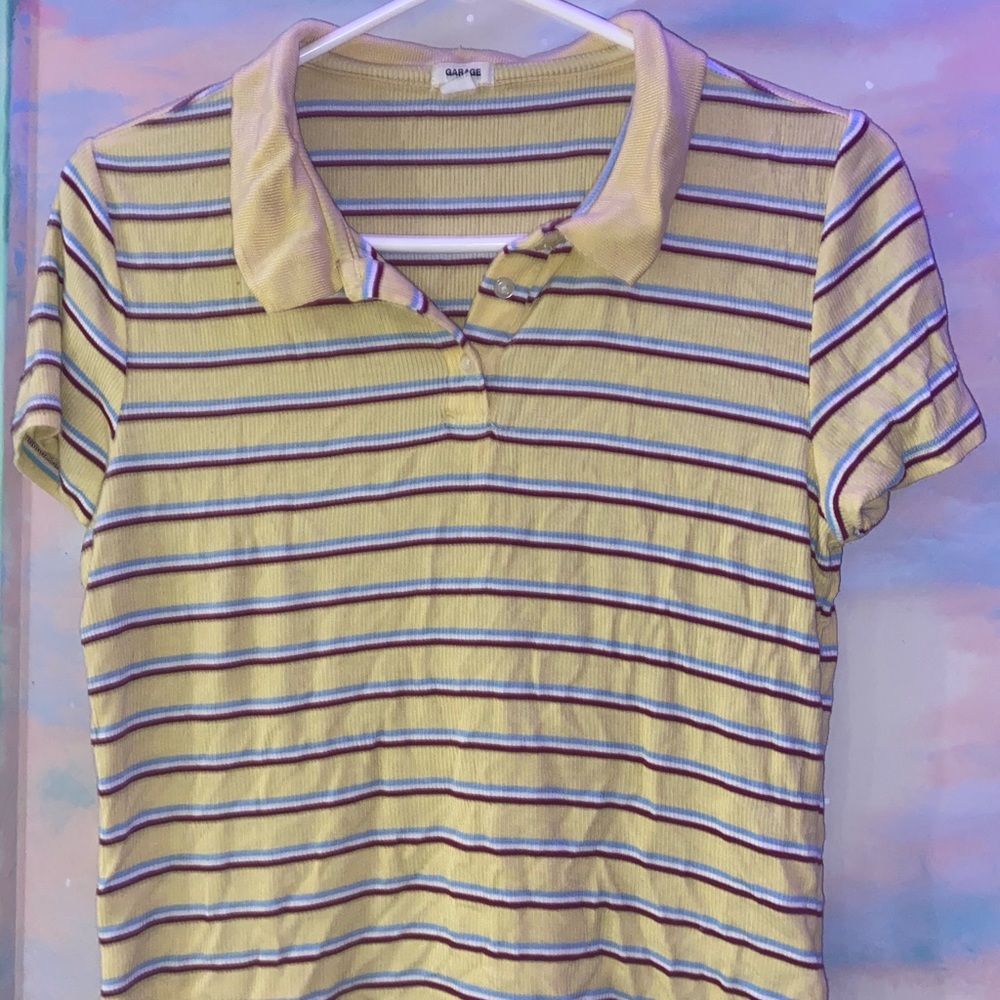 Garage striped cropped tee